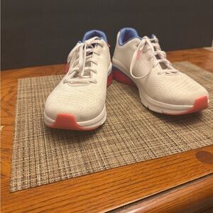 Skechers White and Pink Athletic Shoes